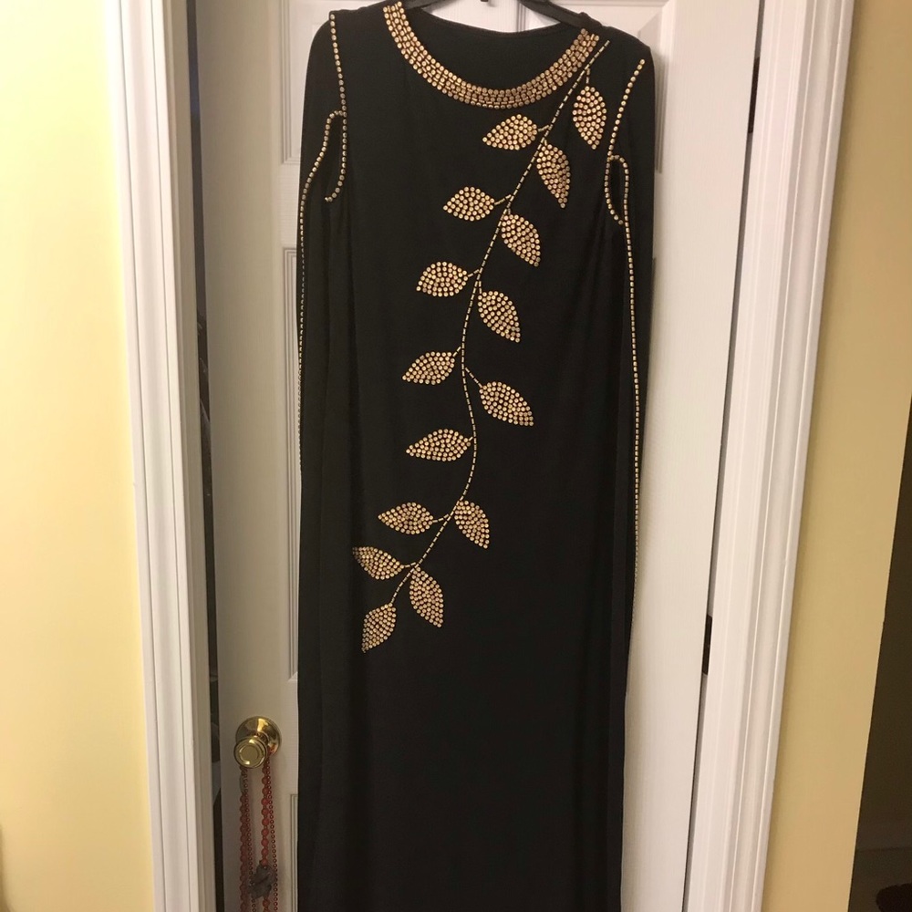 Long evening gown with cape